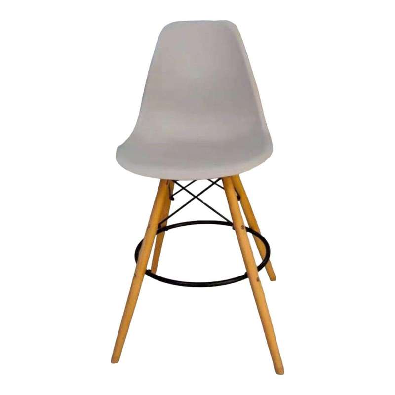 SMTE Padded Seat Wooden Leg Dining Chairs - White with keychain