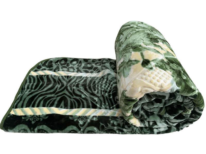 SMTE Azaz High Quality Reversible Blanket Green Garden 3kg with keychain