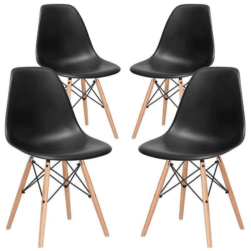 SMTE Pack of 4 Modern Dining Chairs with keychain