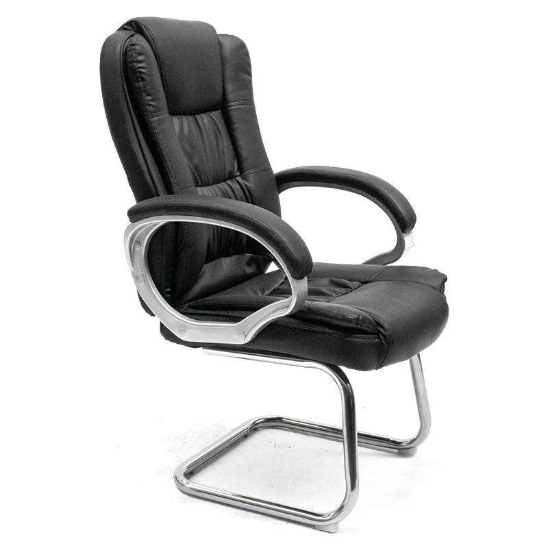 SMTE Office Chairs -Pu Leather Visitor Executive - Black with keychain