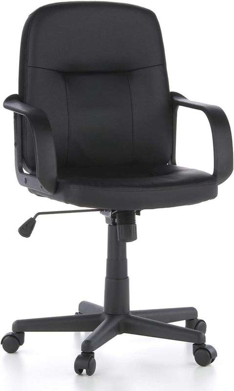 SMTE Office Chair - PU Leather - Black Colour with keychain