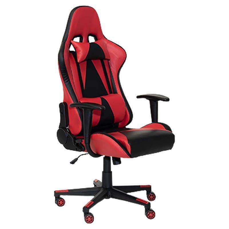SMTE New Look Gaming Office Chair - Red, Black with keychain