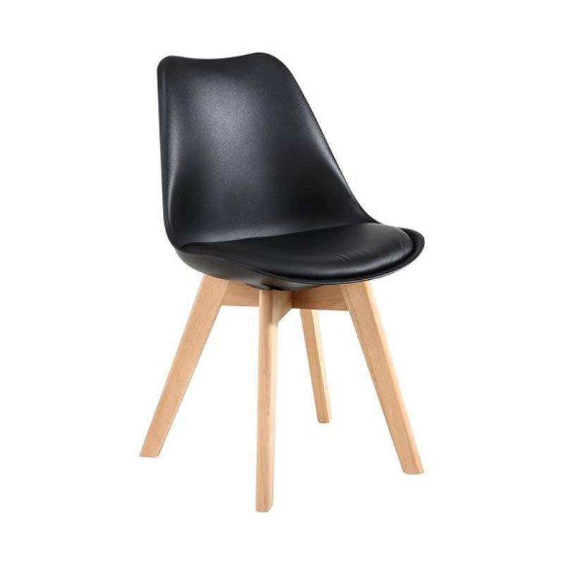 SMTE Modern Armless Padded Counter Chairs - Black with keychain