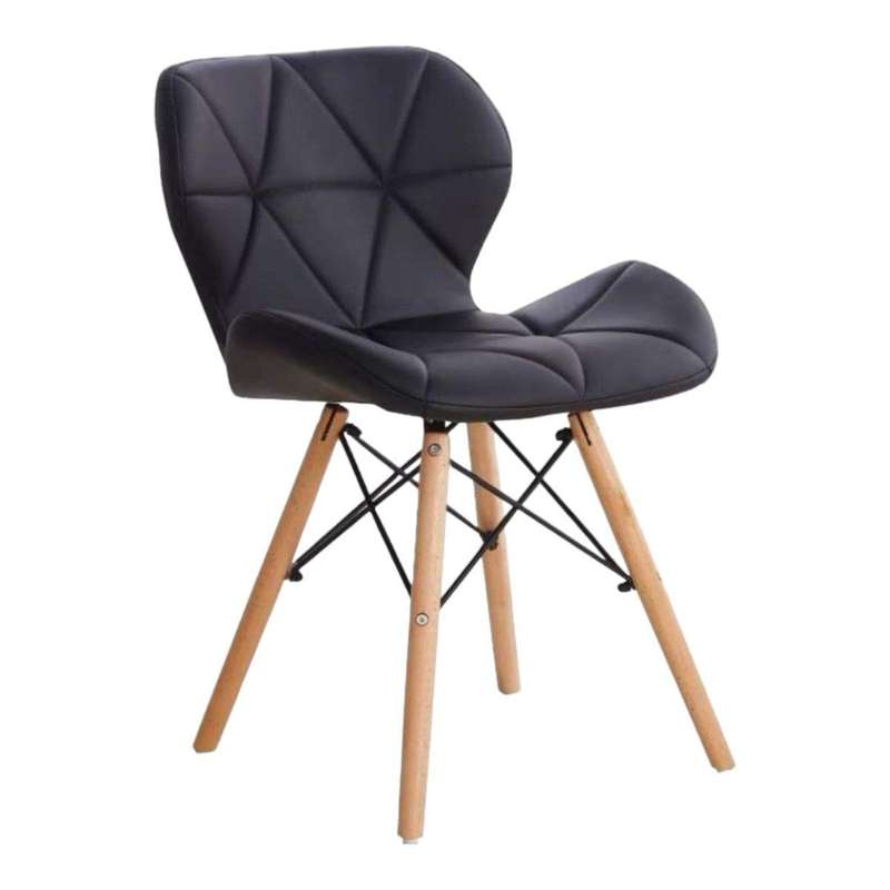 SMTE Modern Style Eiffel Chair Counter Bar Stools-Black with keychain
