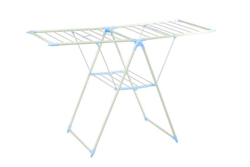 SMTE Steel Clothes Drying Rack/Washing Line- Blue with keychain