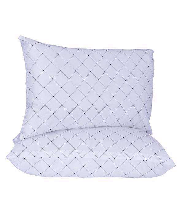 SMTE Silk Mat Pillows Set - White (2 Piece) with keychain