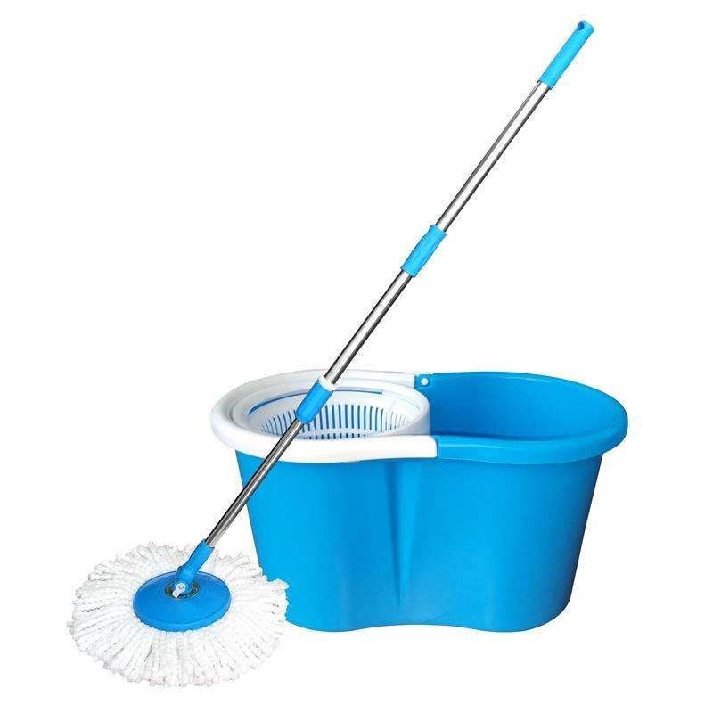 SMTE 360 Rotating Mop with Bucket - Blue with keychain