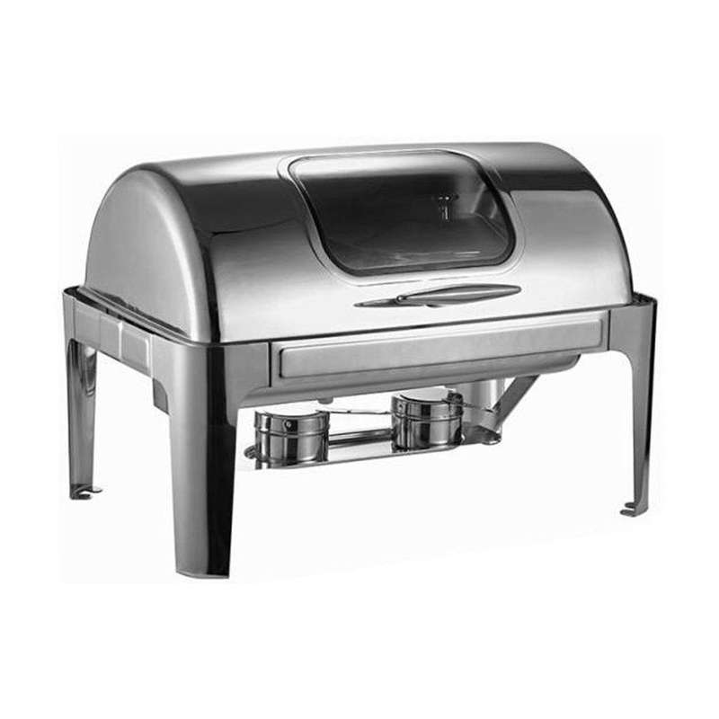 SMTE Rectangular Chafing Dish with Window - Stainless Steel with keychain