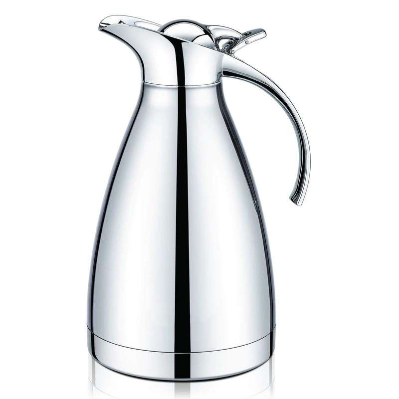SMTE Stainless steel mirror finish vacuum jug with metal lid (1.4L) with keychain