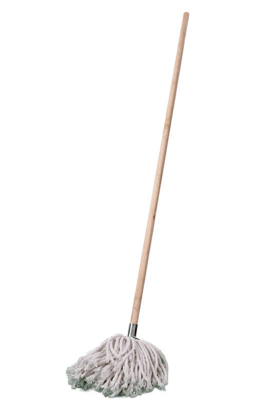 SMTE Wet Mop with Wooden Handle - 365g with keychain
