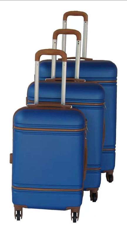 SMTE 3 Piece Nexco Travel Luggage Bag Set - Blue with keychain