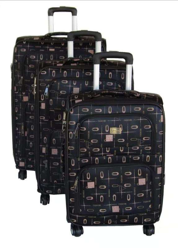 SMTE 3 Piece Fashion Travel Luggage Bag Set with keychain