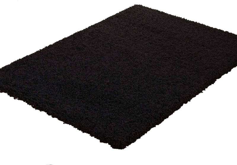 SMTE Shaggy Rug - Black (Size: 160 x 230cm) with keychain
