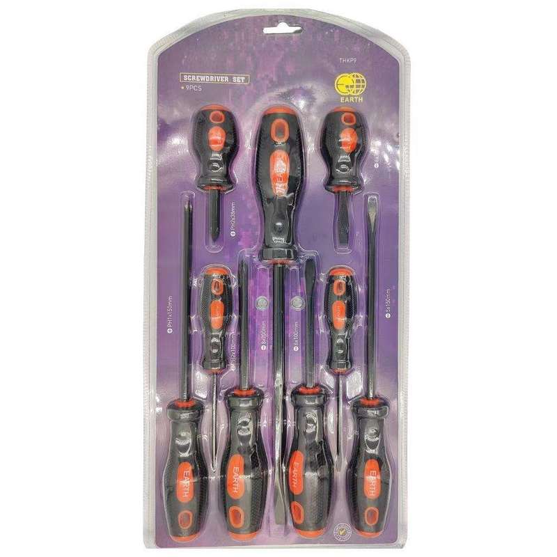 SMTE Earth 9 Piece Screwdriver Set with keychain