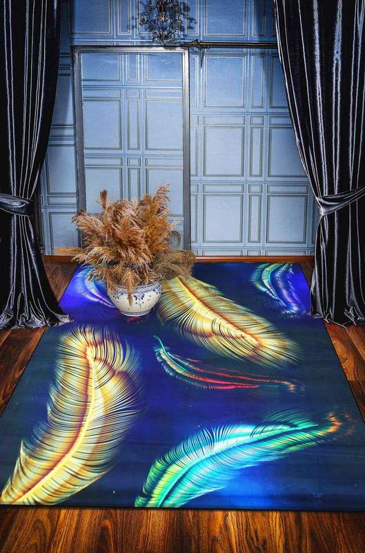 SMTE 200cm x 150cm - Modern Printed 3D Design Area 118 Rug with keychain