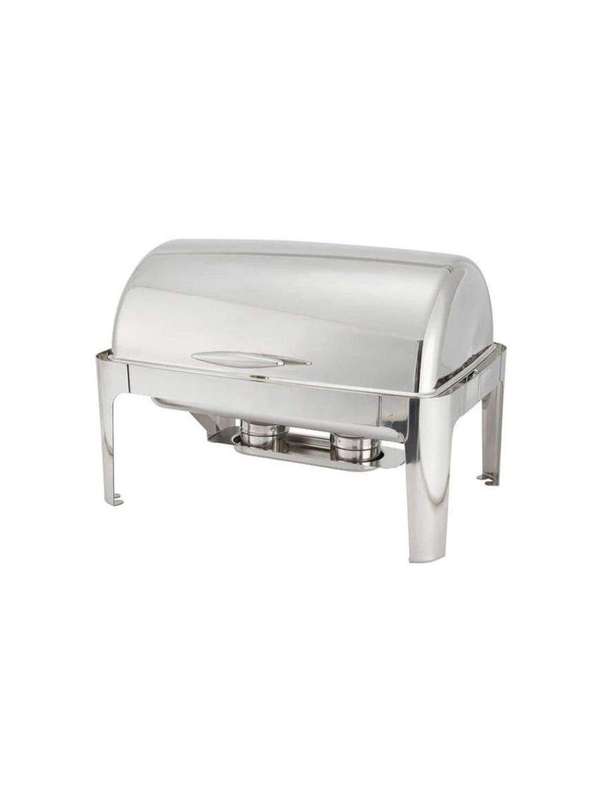 SMTE Stainless Steel Rectangular Roll Chafing Dish With Lid with keychain