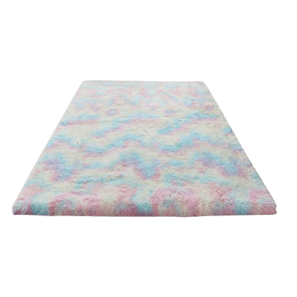 SMTE Unicorn Colour Washable Fluffy Rug with keychain