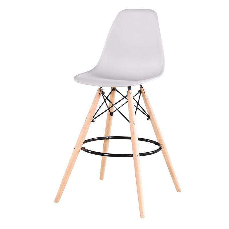 SMTE GOF Furniture - Kim Bar Stool, White with keychain