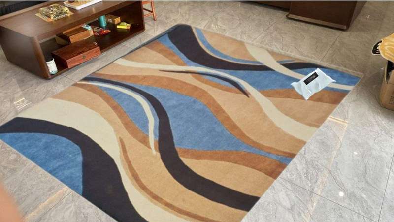 SMTE Exclusive Modern 3D Design 113 Rug & Complementary IYWA Tieback with keychain