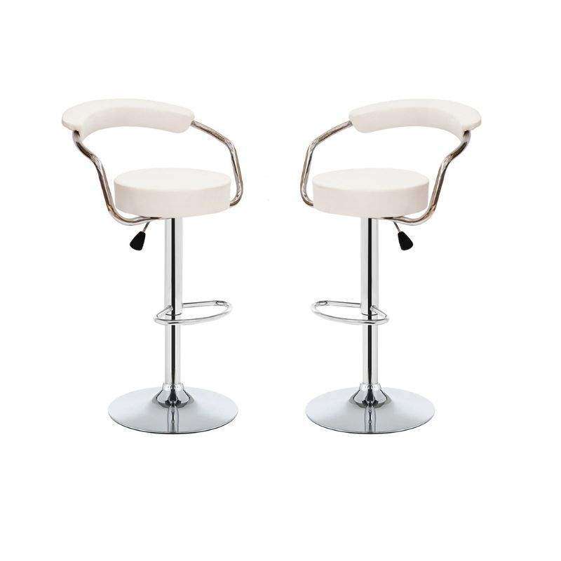 SMTE Succulent White Bar Stool with keychain