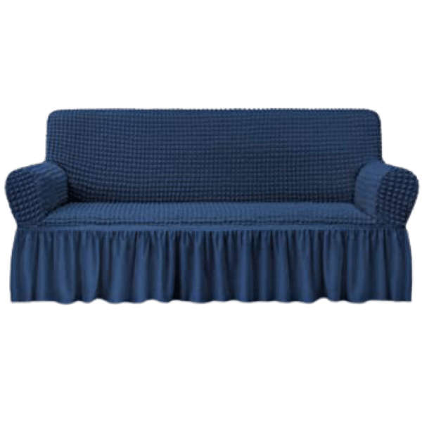 SMTE Sofa Covers 3.2 and 1 Seater - Navy with keychain