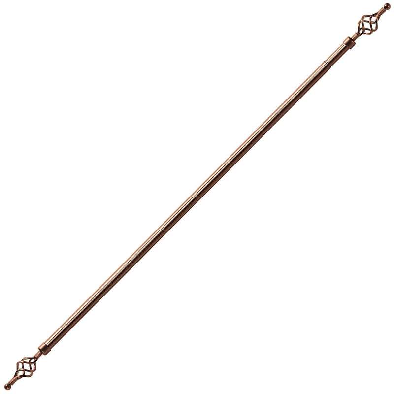 SMTE Dmart Expandable Curtain Rod With Twisted Cage Finial - 3m - Broze with keychain