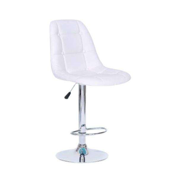 SMTE Chic Bucket Seat Bar Stool - White with keychain