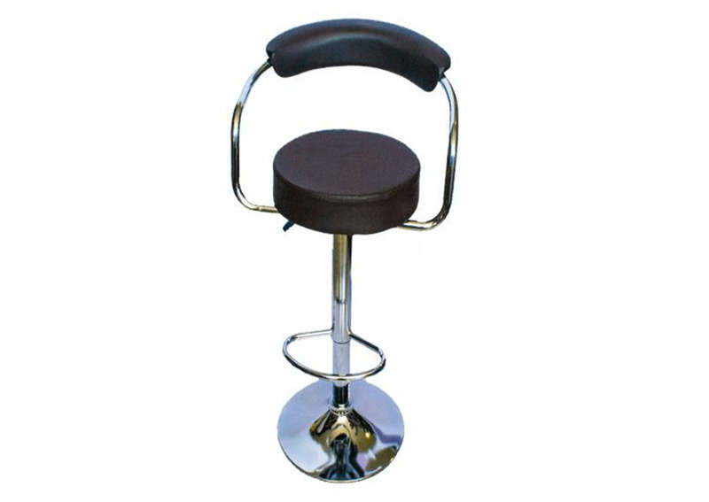 SMTE Round Arm Bar Stool - Brown with keychain