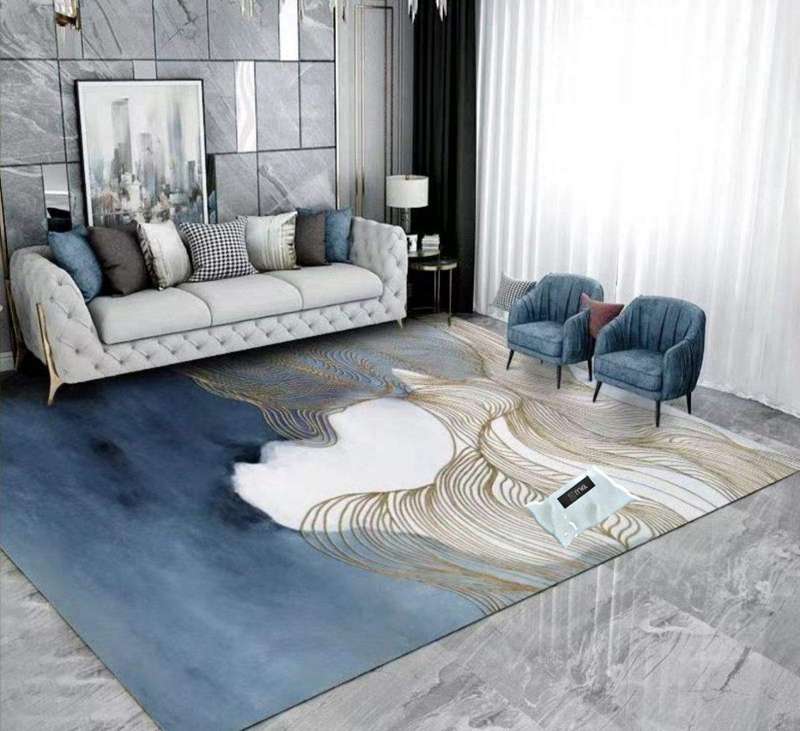 SMTE 200cm by 150cm - Modern 3D Design Area 21 Rug & Complementary IYWA Tieback with keychain