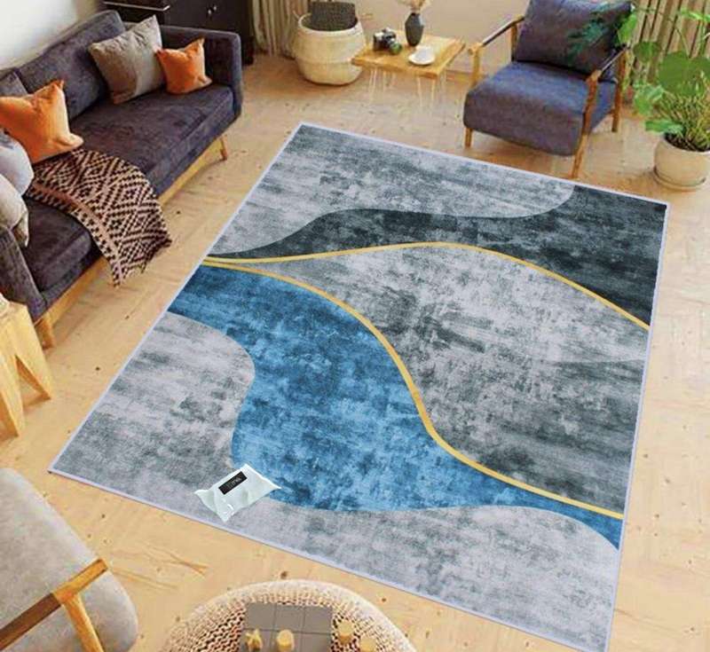 SMTE 200cm by 150cm - Modern 3D Design Area 45 Rug & Complementary IYWA Tieback with keychain