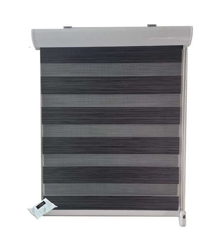SMTE Mordern Quality Roller Blind For Window & IYWA Tieback 180 x 220cm - Black with keychain