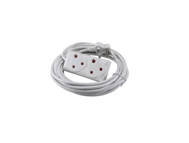 SMTE 15m Extension Cord With A Two-Way Multi-Plug Extension Lead with keychain