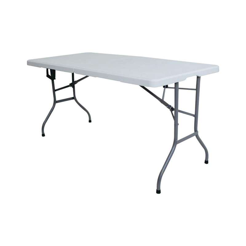 SMTE Totai - Foldable Plastic Table with Carry Handles - White with keychain