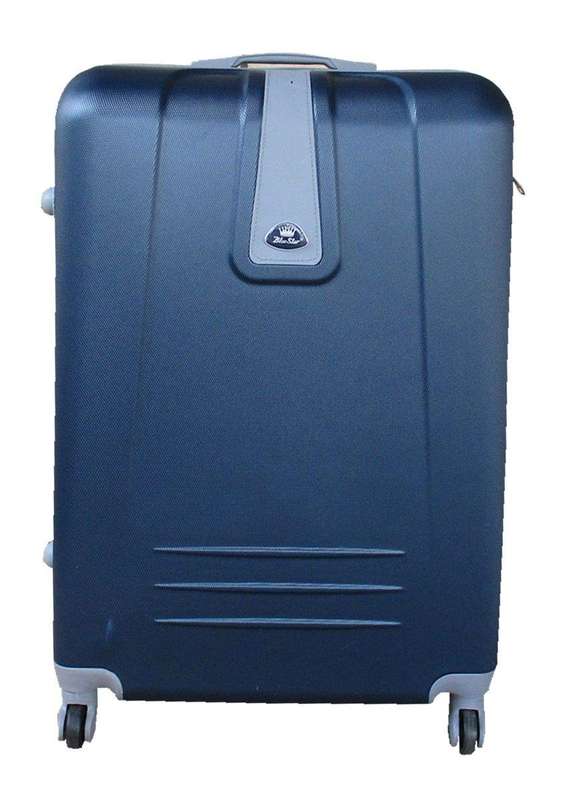SMTE 1 Piece Sleek Luggage 28" - Dark Blue with keychain