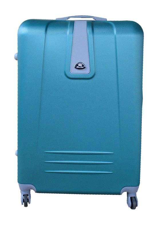 SMTE Blue Star 1 Piece Sleek Luggage 24" - Dark Green with keychain