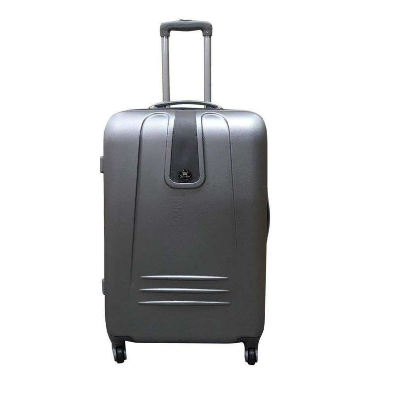 SMTE 1 Piece Sleek Luggage 28" - Silver with keychain