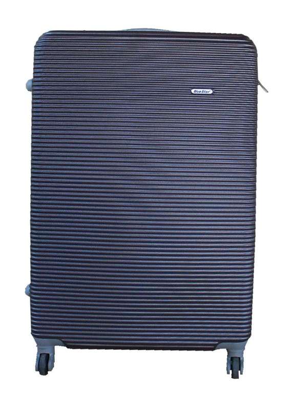 SMTE Blue Star 1 Piece Hard Outer Shell Luggage 28" - Dark Blue with keychain