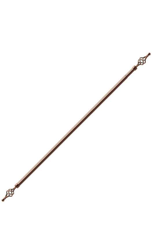 SMTE Dream World Expandable Curtain Rod With Twisted Cage Finial - 2m - Gold with keychain