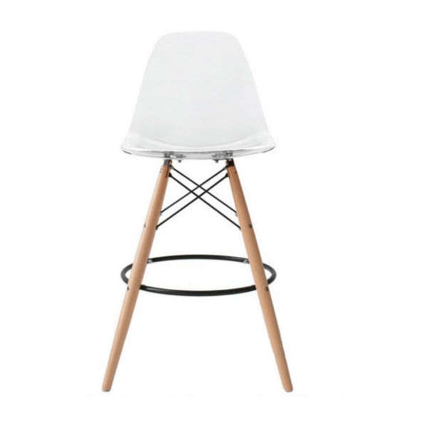 SMTE Modern Acrylic Bar/Counter Stool with keychain