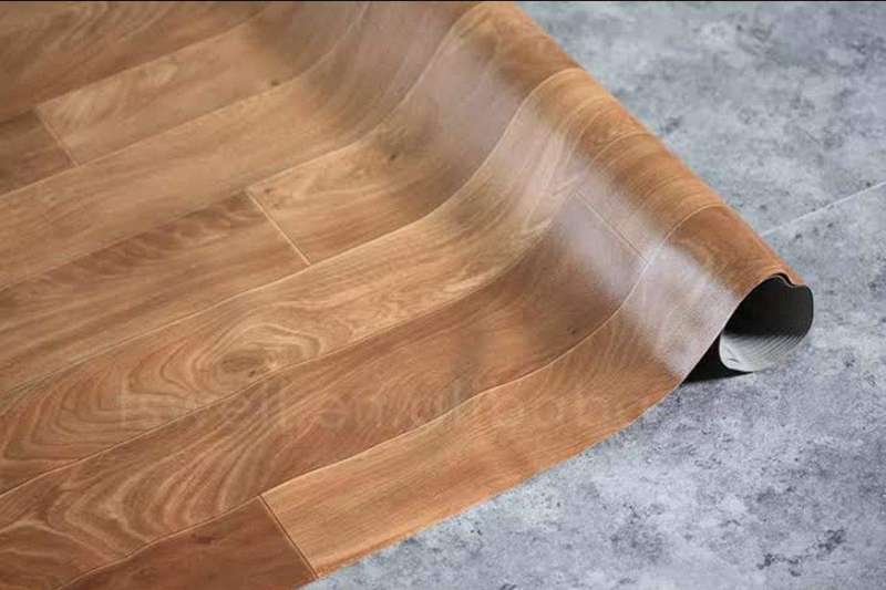 SMTE High Quality Ace Flooring Non Slip Tarpet - Brown Wooden Grain Style 10m with keychain