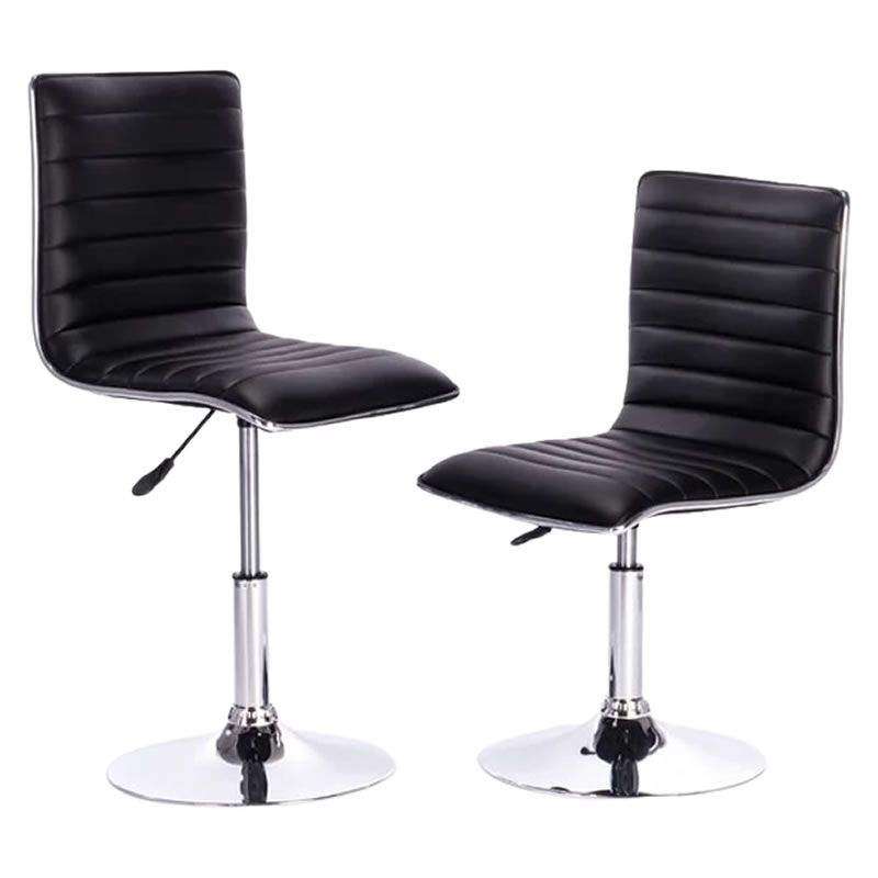 SMTE Design Guild Stools 2 Piece Set Armless Bar Stools - Black with keychain