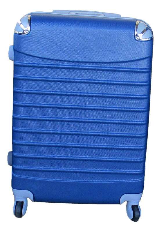 SMTE Luggage Suitcase - 24-inch - 1 Piece - Blue with keychain