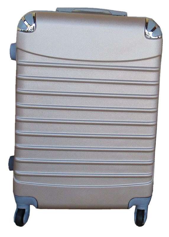 SMTE Luggage Suitcase - 24-inch - 1 Piece - Gold with keychain