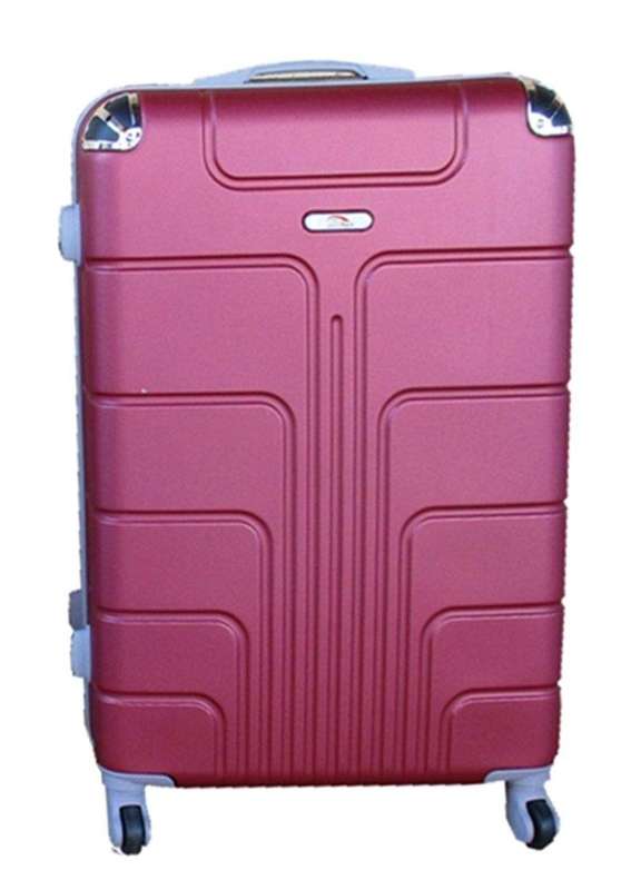 SMTE Luggage Suitcase - 23-inch - 1-Piece - Red with keychain