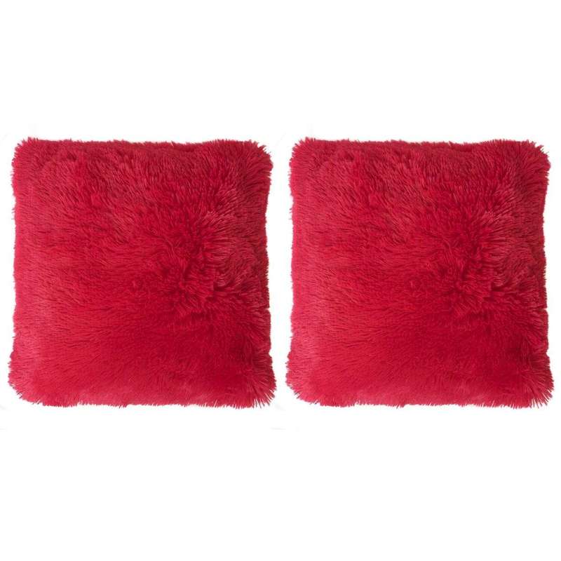 SMTE Maroon Fluffy Pillow Set with keychain
