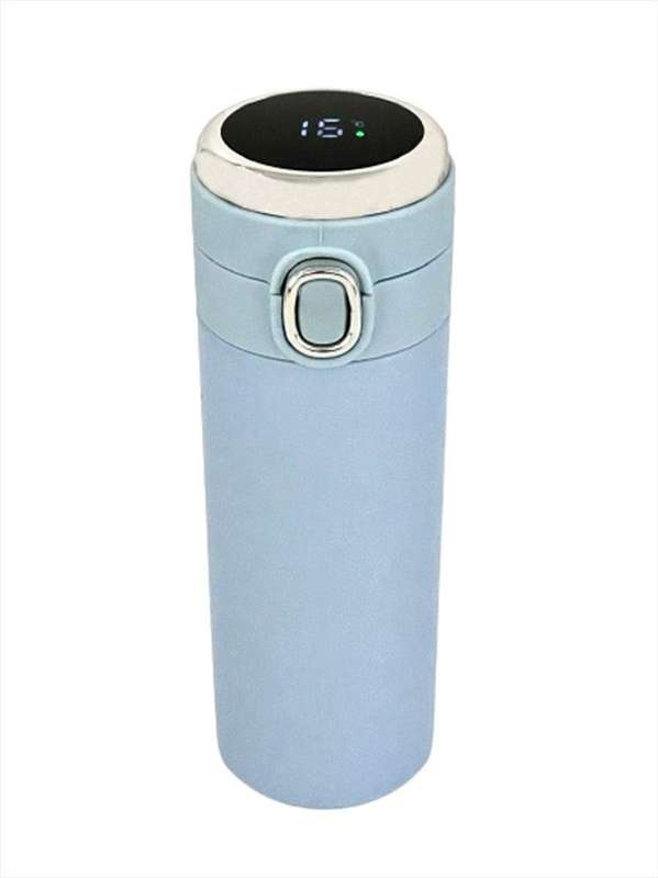 SMTE LED Digital Smart Stainless Steel Vacuum Cup(Flask) - Blue with keychain