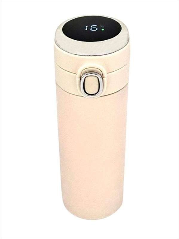 SMTE LED Digital Smart Stainless Steel Vacuum Cup(Flask) - White with keychain