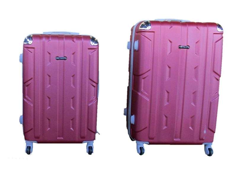SMTE 2 Piece Luggage Set - 26" 22" - Red with keychain