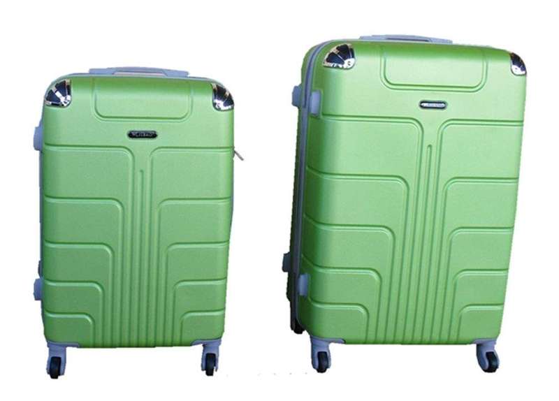 SMTE 2 Piece Luggage Set - Green with keychain