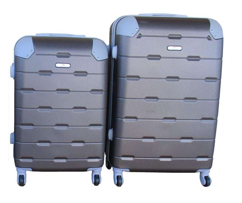 SMTE 2 Piece Luggage Set - Brown with keychain